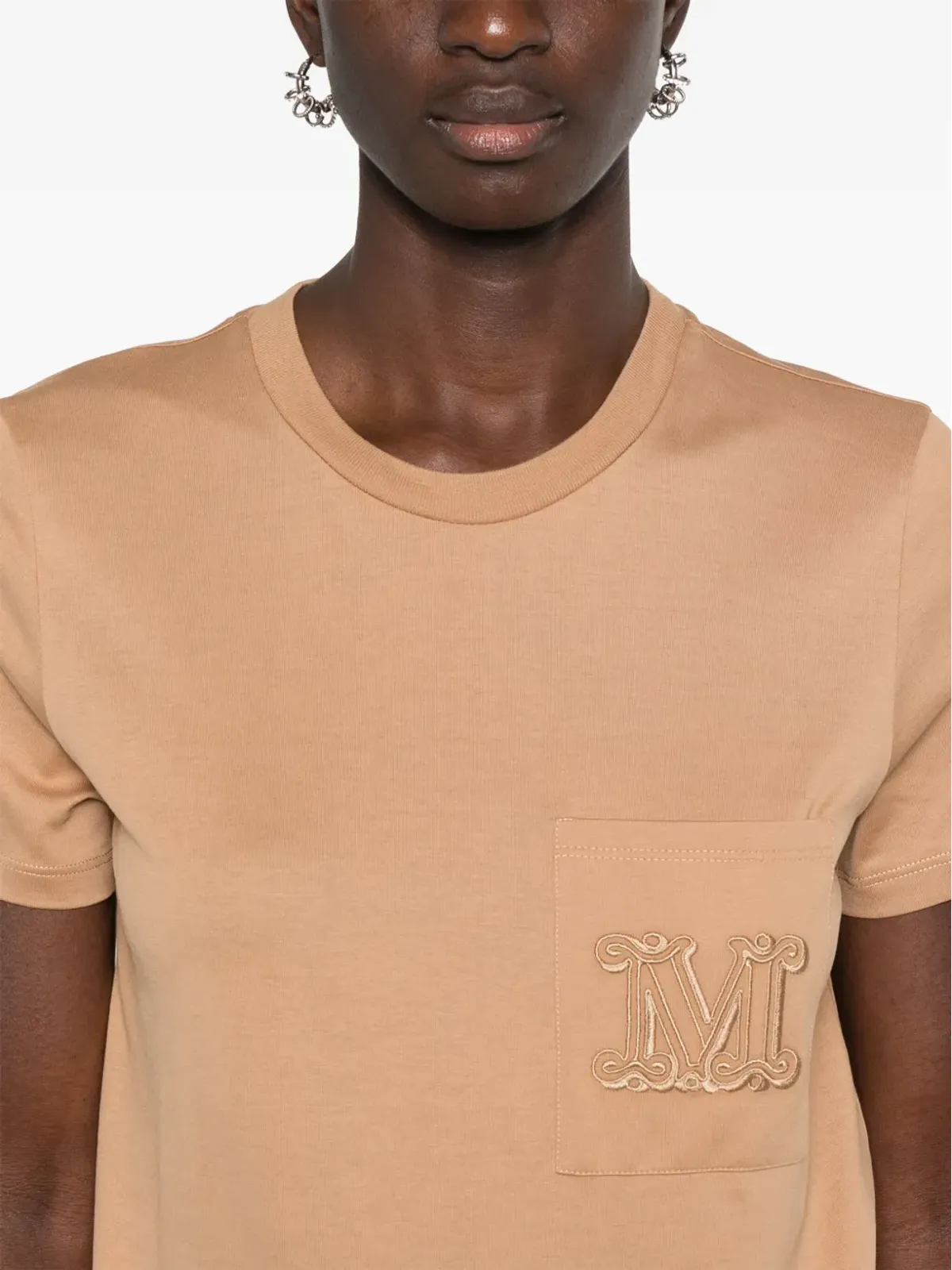 Max Mara Papaia ロゴ刺繍入り Tシャツ - 画像5