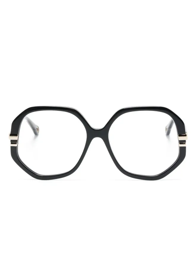 Chloé Eyewear Chloé Eyewear ロゴエンボス スクエアフレーム メガネの商品画像