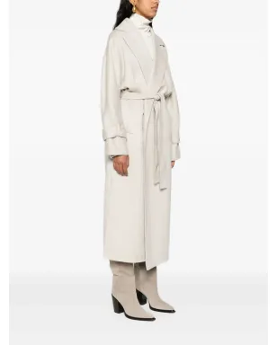 Brunello Cucinelli カシミヤ ベルテッド ミディコート - サムネイル3