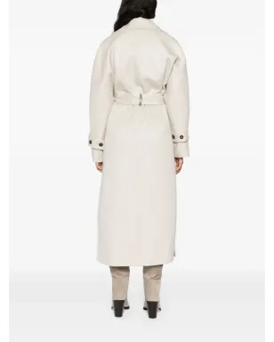 Brunello Cucinelli カシミヤ ベルテッド ミディコート - サムネイル4