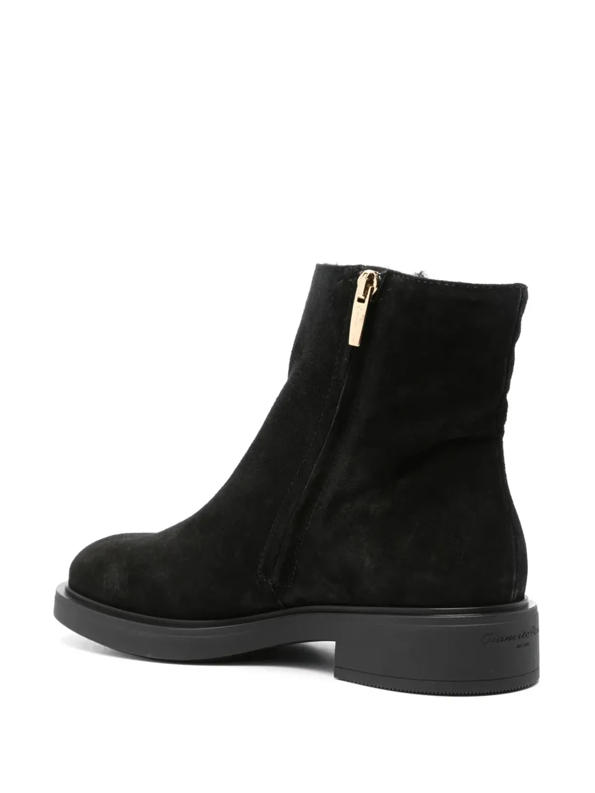 Gianvito Rossi シアリングライニング スエード ブーツ - ブラック - 画像3