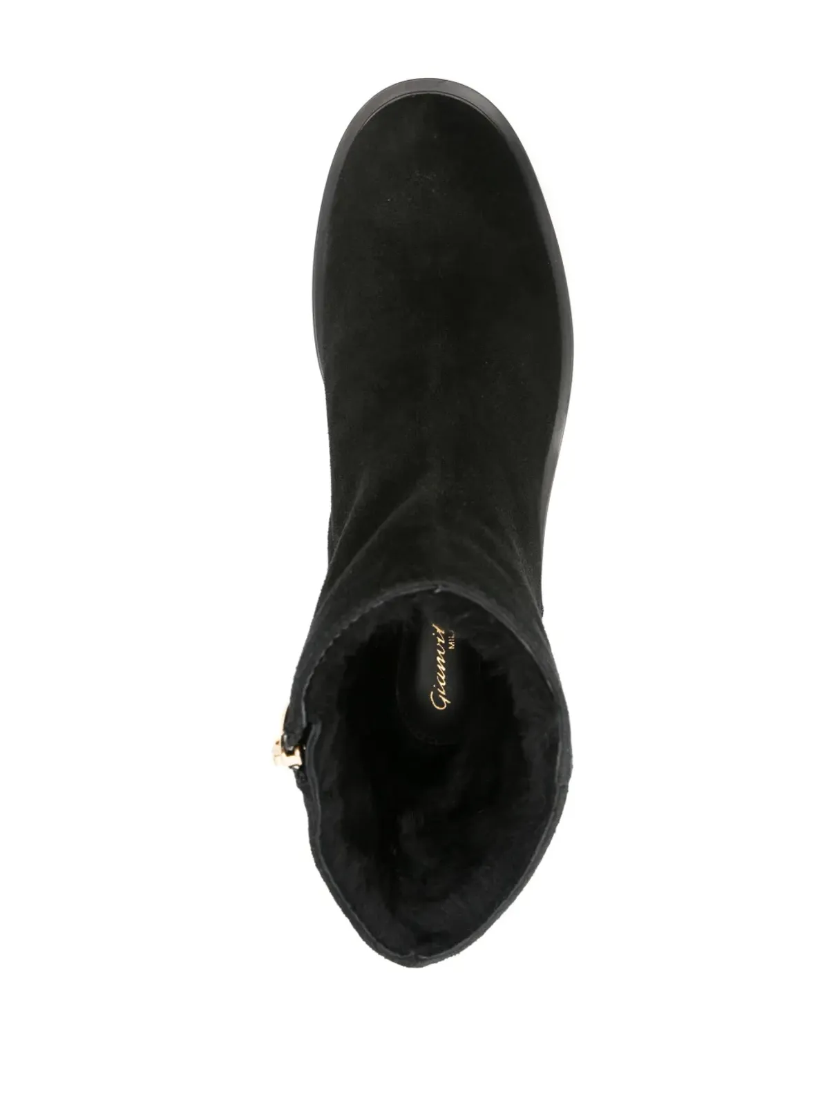 Gianvito Rossi シアリングライニング スエード ブーツ - ブラック - 画像4
