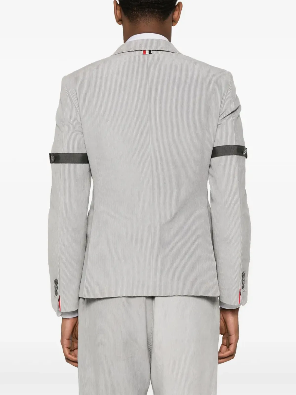 Thom Browne グレー コーデュロイ シングルブレスト ブレザー - 画像4