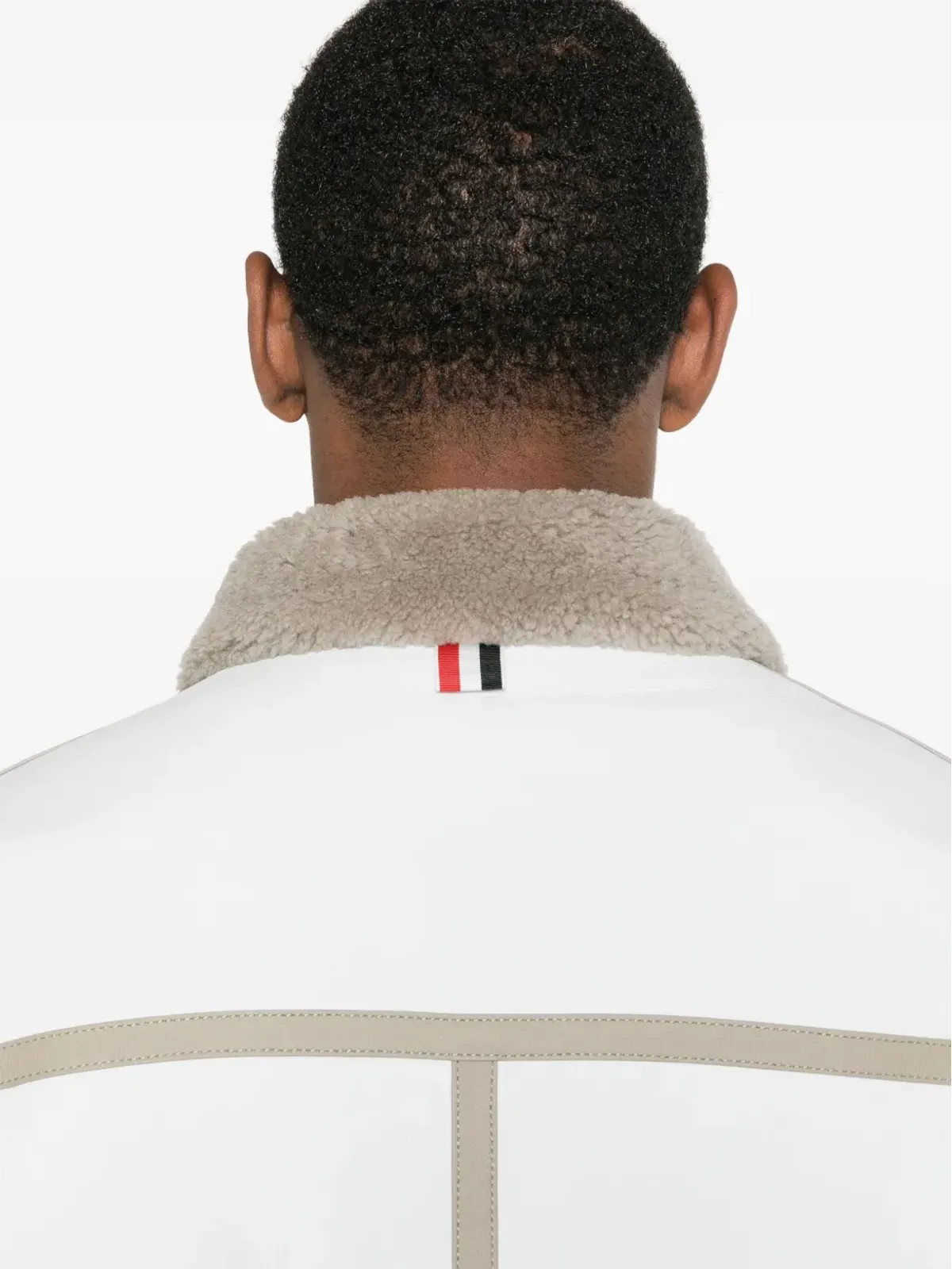 Thom Browne シアーリングトリム レザー ジャケット - ホワイト - 画像5