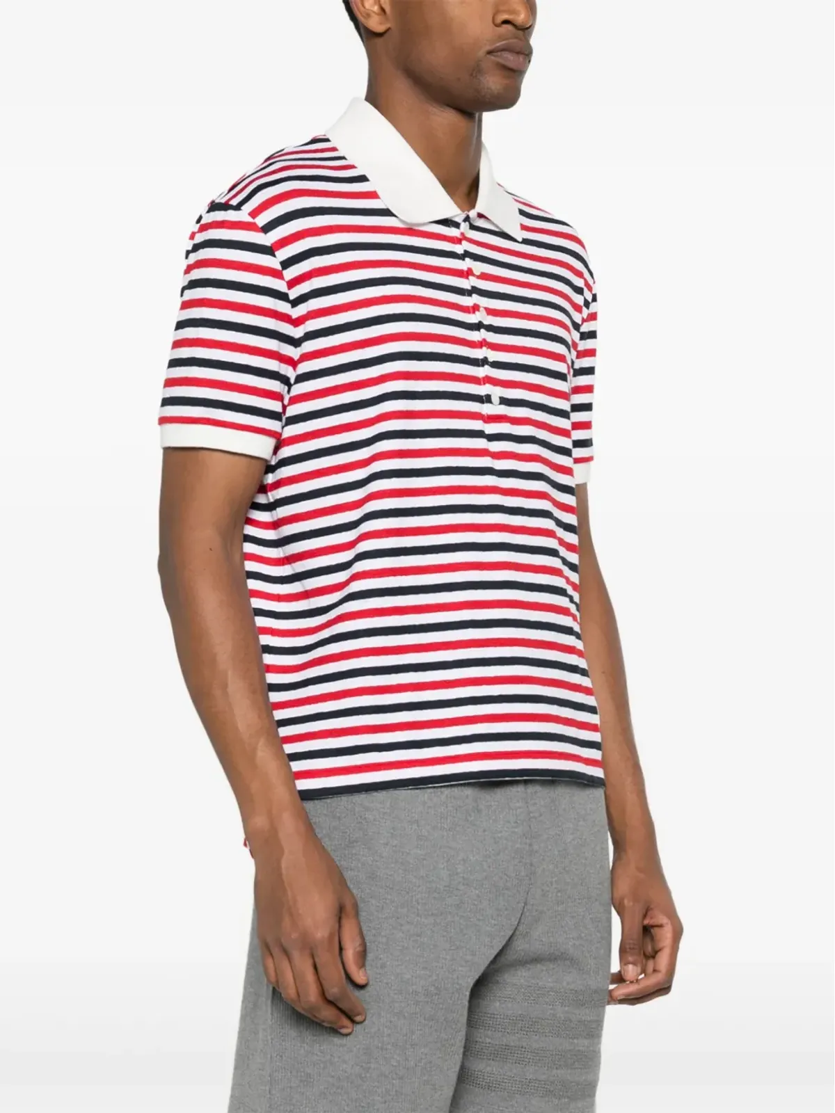 Thom Browne RWBストライプ ポロシャツ - レッド - 画像3
