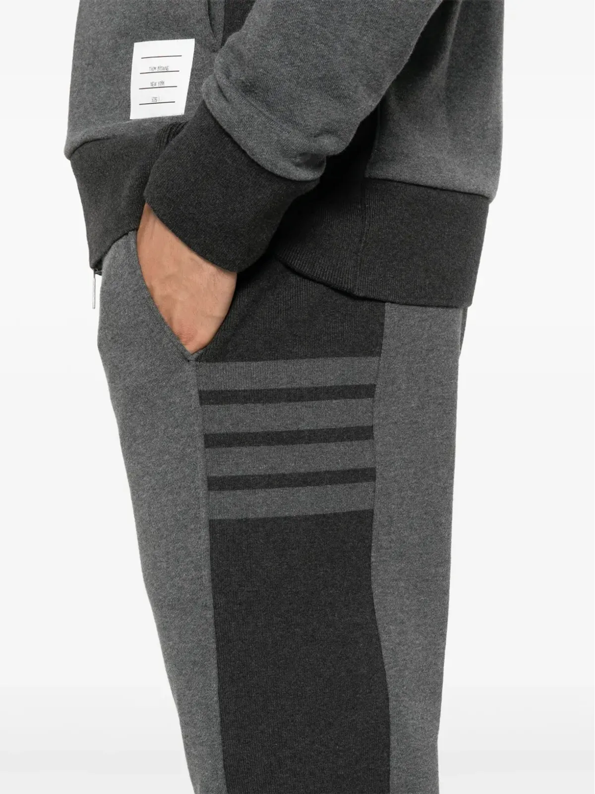 Thom Browne ミッドライズ トラックパンツ グレー - 画像5