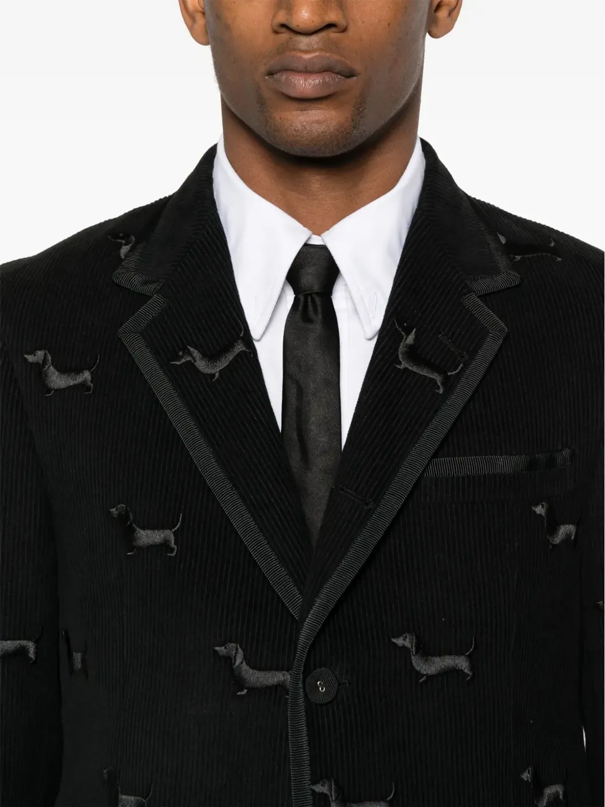 Thom Browne ヘクター・モチーフ コーデュロイ ブレザー - ブラック - 画像5
