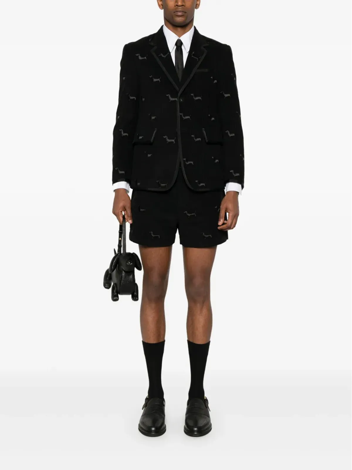 Thom Browne ヘクター・モチーフ コーデュロイ ブレザー - ブラック - 画像2