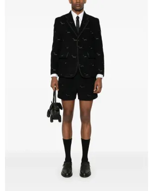 Thom Browne ヘクター・モチーフ コーデュロイ ブレザー - ブラック - サムネイル2