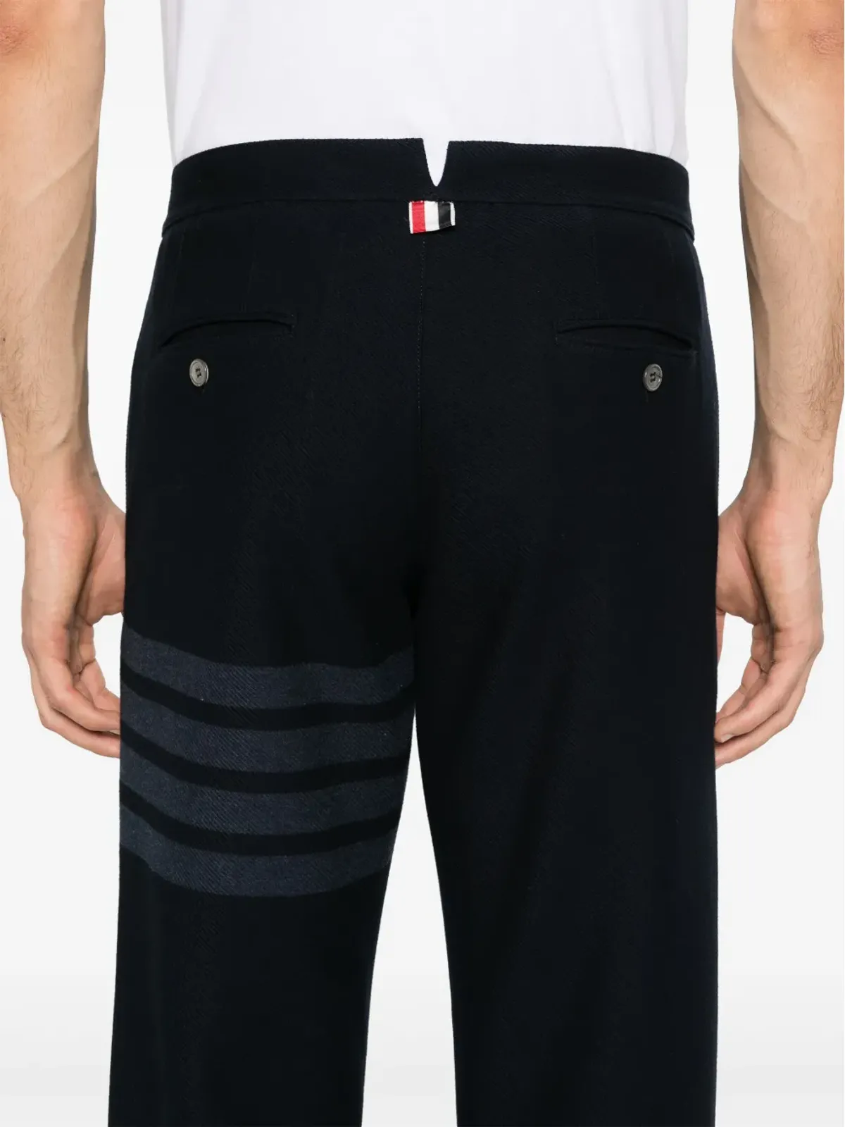 Thom Browne ミッドライズ ツイル テーパード トラウザー ブルー - 画像5
