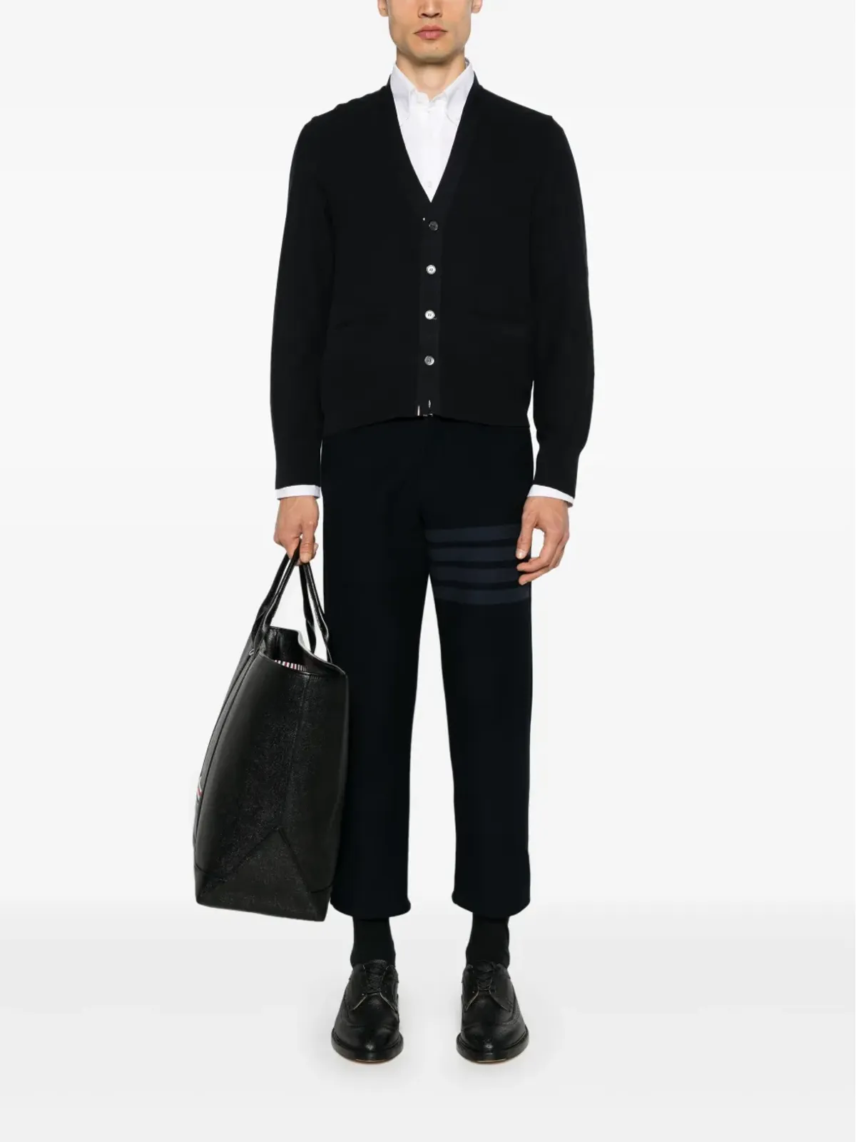Thom Browne ミッドライズ ツイル テーパード トラウザー ブルー - 画像2