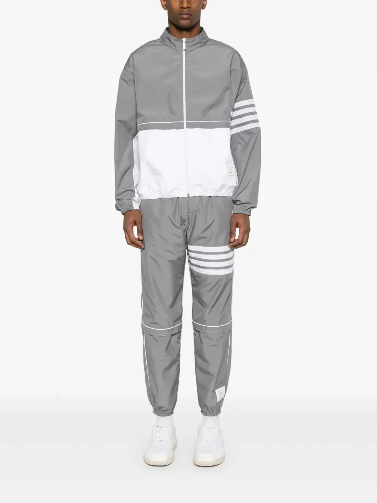 Thom Browne ミッドライズ リップストップ トラックパンツ - グレー - 画像2