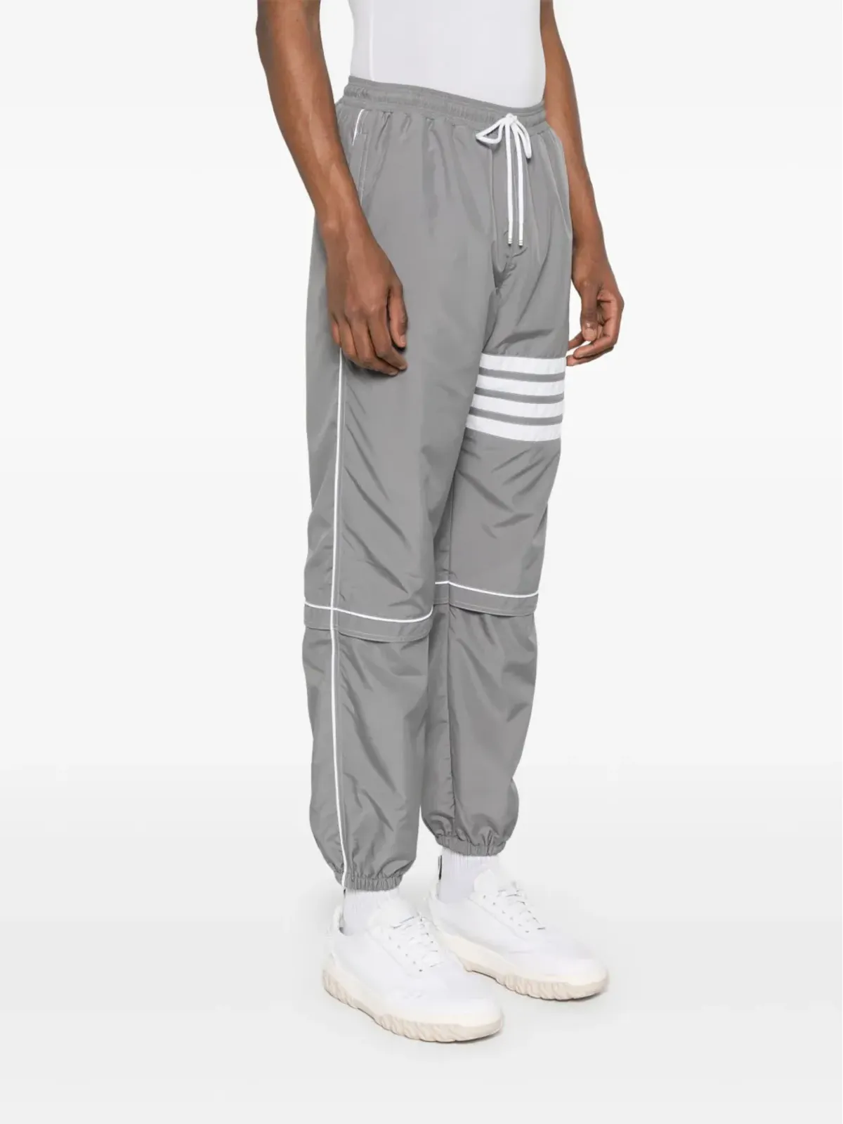 Thom Browne ミッドライズ リップストップ トラックパンツ - グレー - 画像3