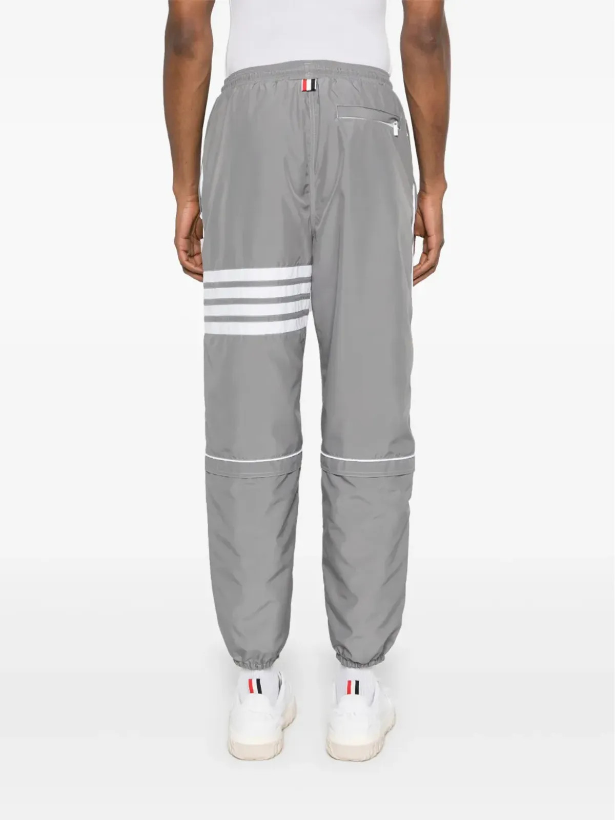 Thom Browne ミッドライズ リップストップ トラックパンツ - グレー - 画像4