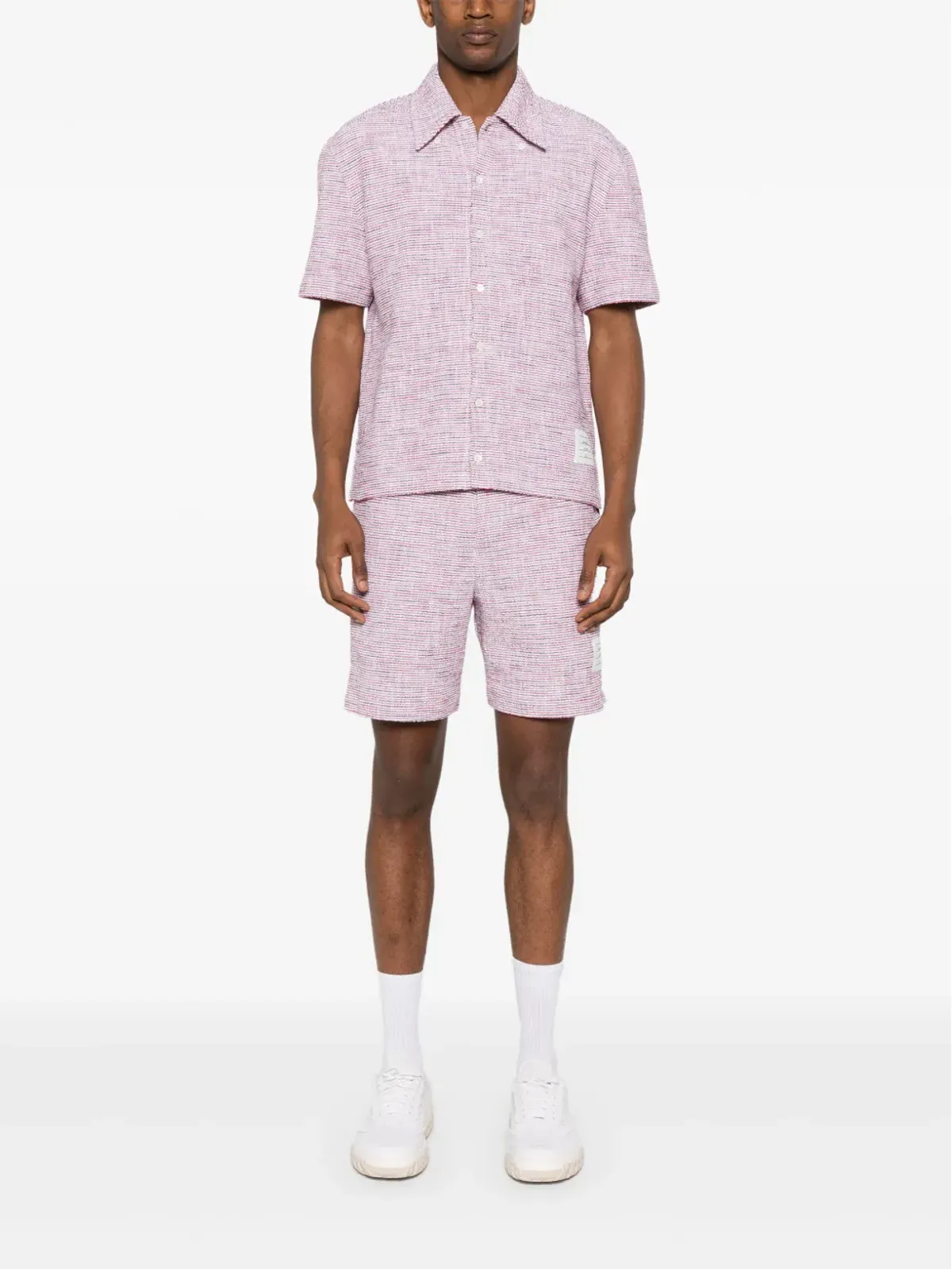 Thom Browne RWBストライプのツイードシャツ - レッド - 画像2