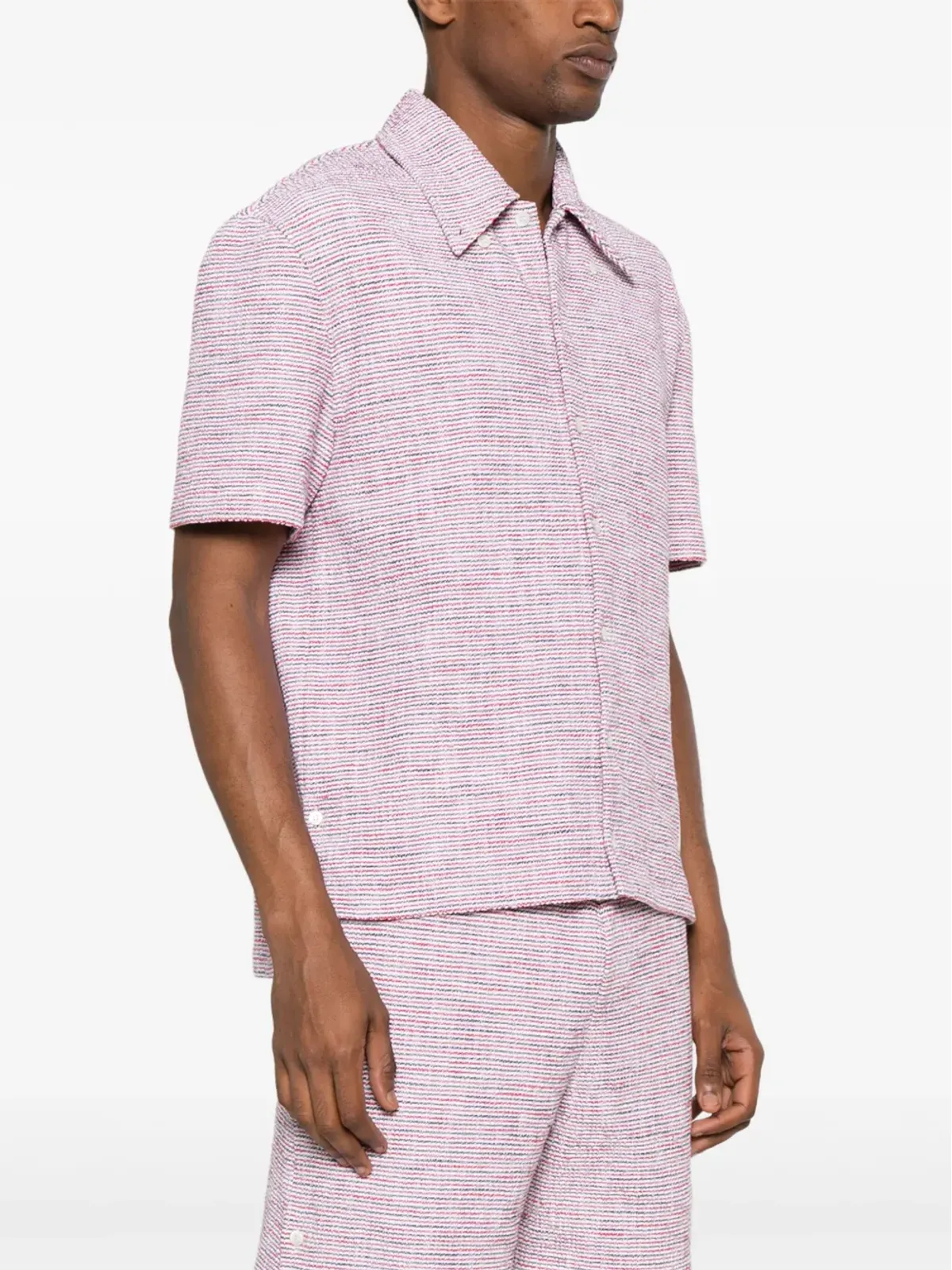 Thom Browne RWBストライプのツイードシャツ - レッド - 画像3