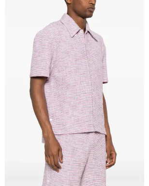 Thom Browne RWBストライプのツイードシャツ - レッド - サムネイル3