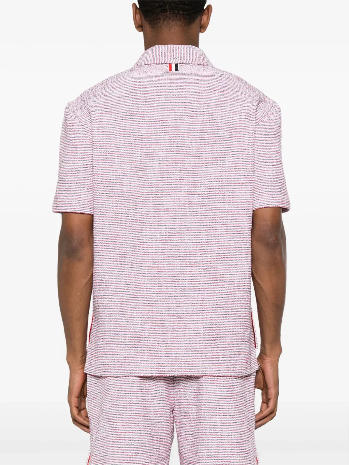 Thom Browne RWBストライプのツイードシャツ - レッド - 画像4