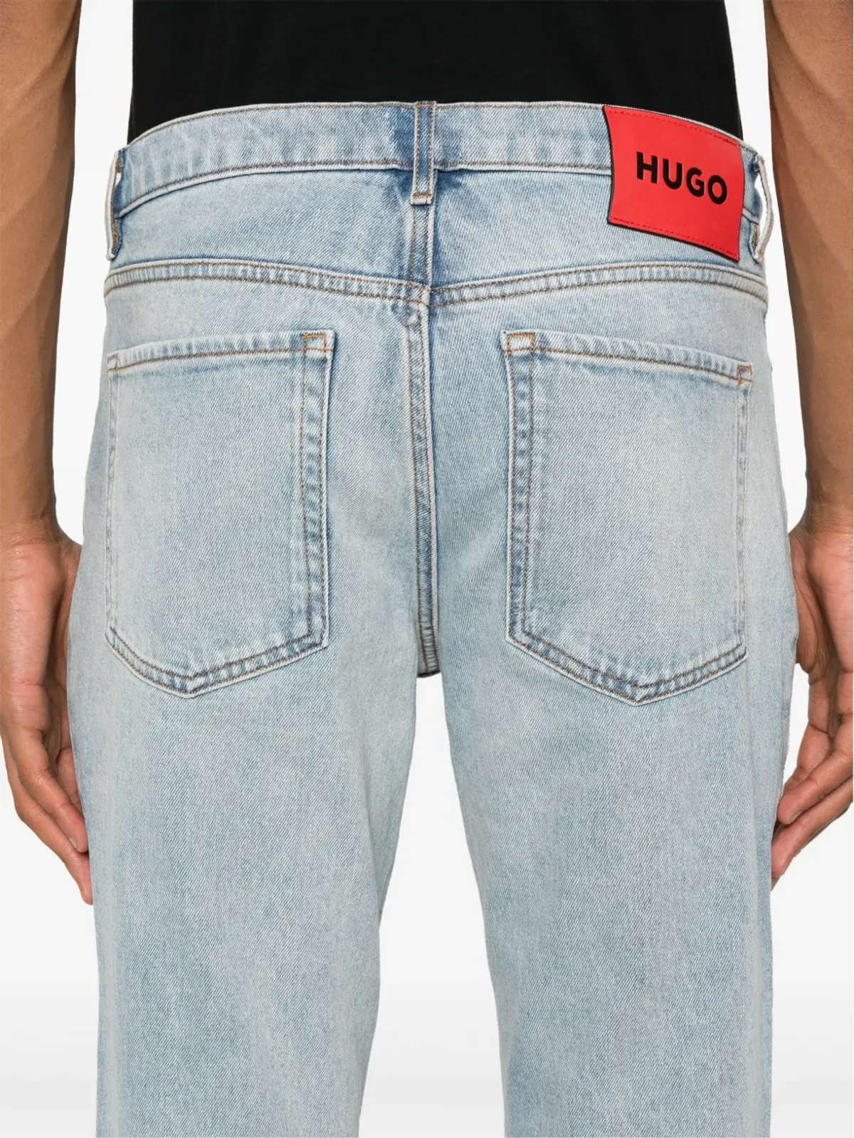 HUGO スリムレッグ コットンブレンド デニムジーンズ - 画像5