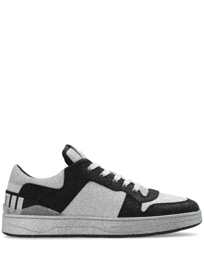 Jimmy Choo Jimmy Choo Florent ロゴパッチスニーカー - ブラックの商品画像