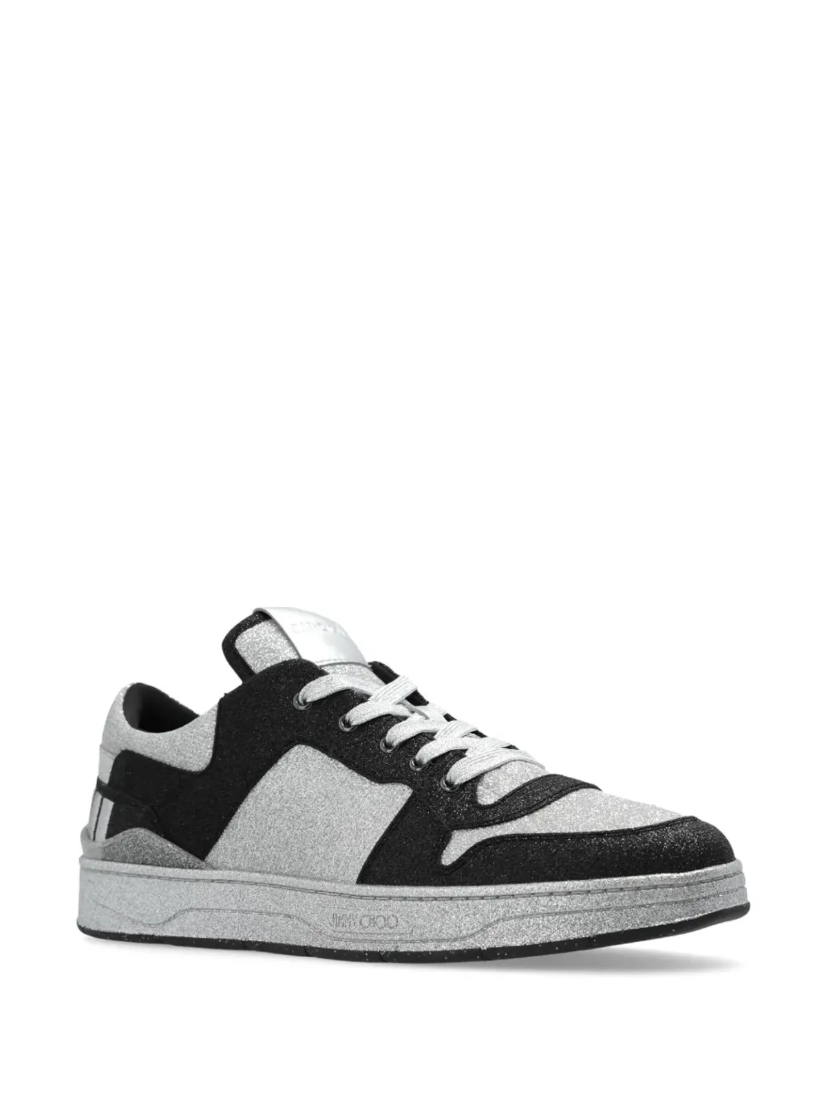 Jimmy Choo Florent ロゴパッチスニーカー - ブラック - 画像2
