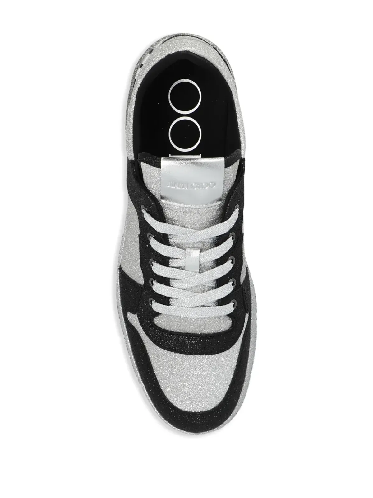 Jimmy Choo Florent ロゴパッチスニーカー - ブラック - 画像4