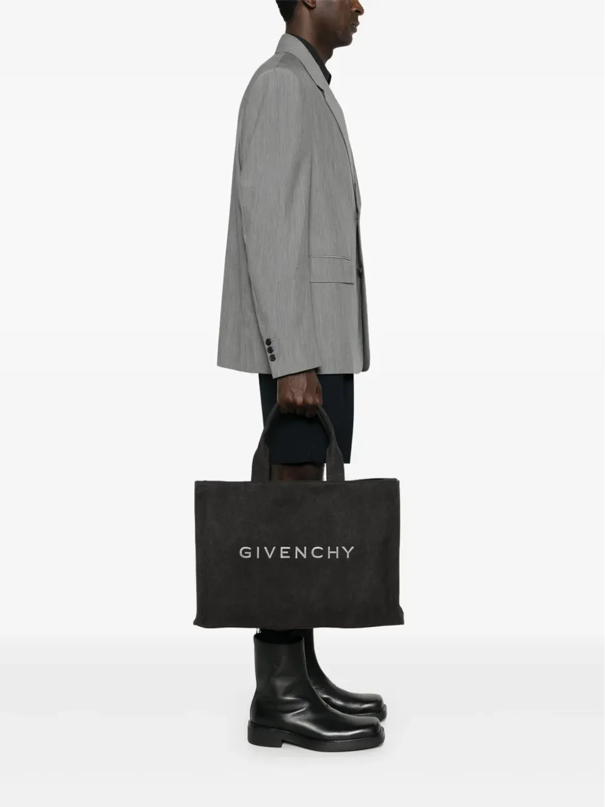Givenchy ロゴ刺繍 トートバッグ - ブラック - 画像2
