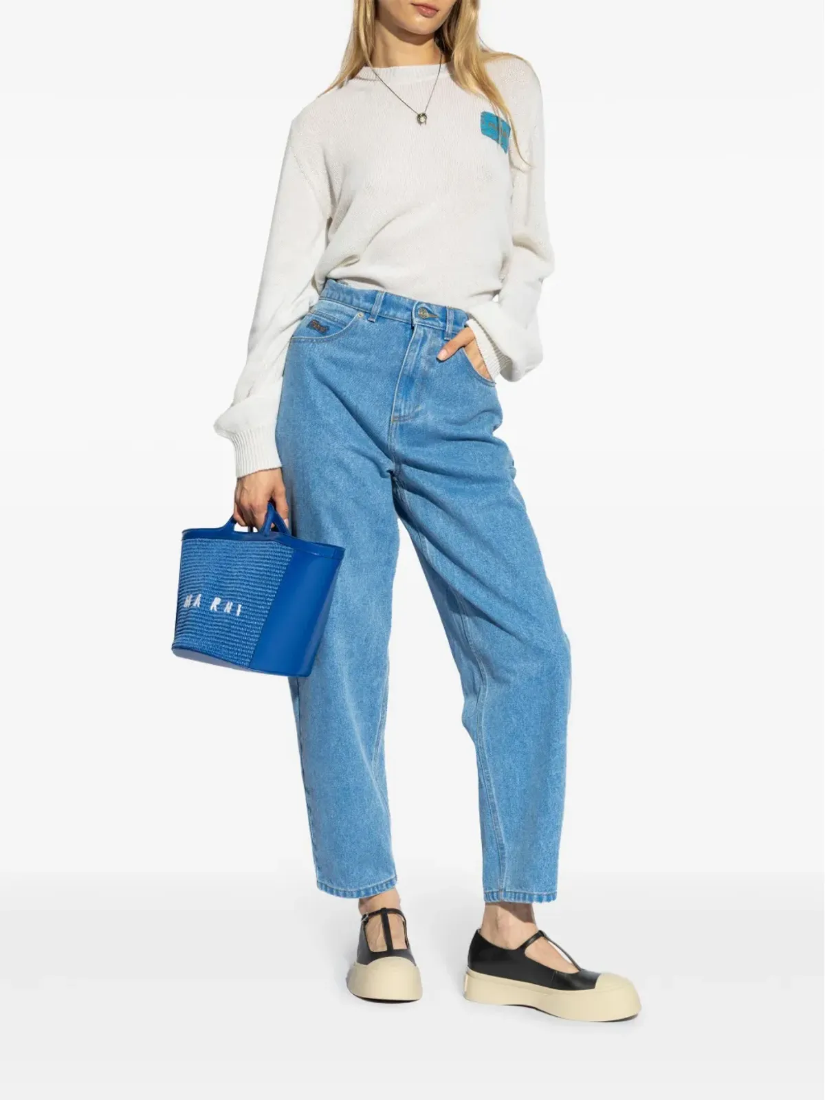 Marni ミッドライズ テーパードジーンズ - 画像2