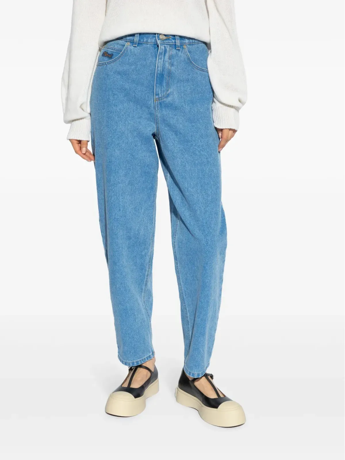 Marni ミッドライズ テーパードジーンズ - 画像3