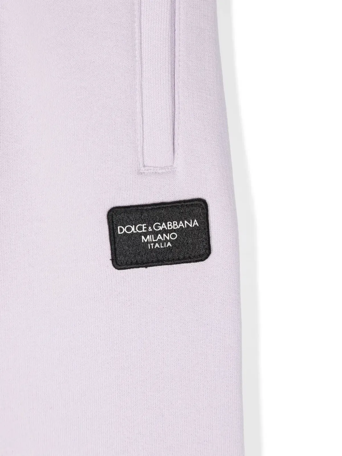 Dolce & Gabbana Kids ロゴパッチ付き コットン トラックパンツ - パープル - 画像3