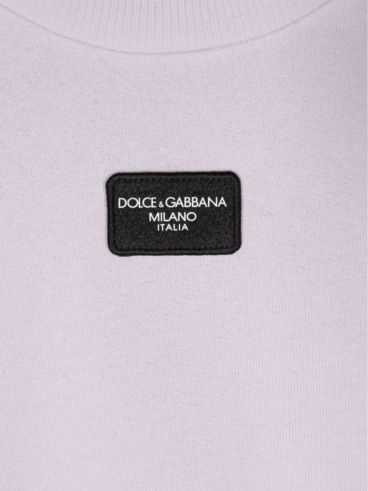 Dolce & Gabbana Kids ロゴパッチ コットン スウェットシャツ - パープル - 画像3