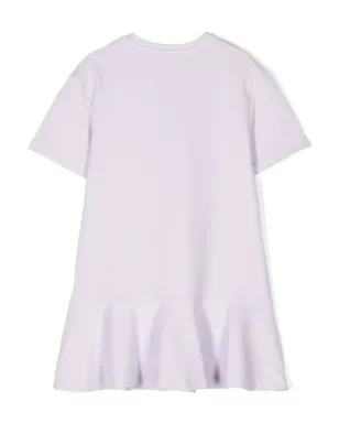 Dolce & Gabbana Kids ロゴ刺繍 Tシャツドレス - パープル - サムネイル2