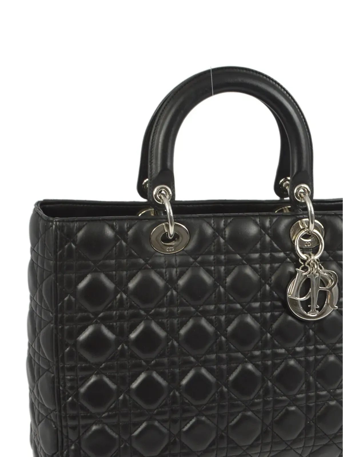 Christian Dior ビンテージ カナージュ レディ Dior ツーウェイ ハンドバッグ - ブラック - 画像3