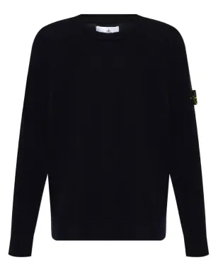 Stone Island コンパスモチーフ ウール スウェットシャツ - ブルー - サムネイル1