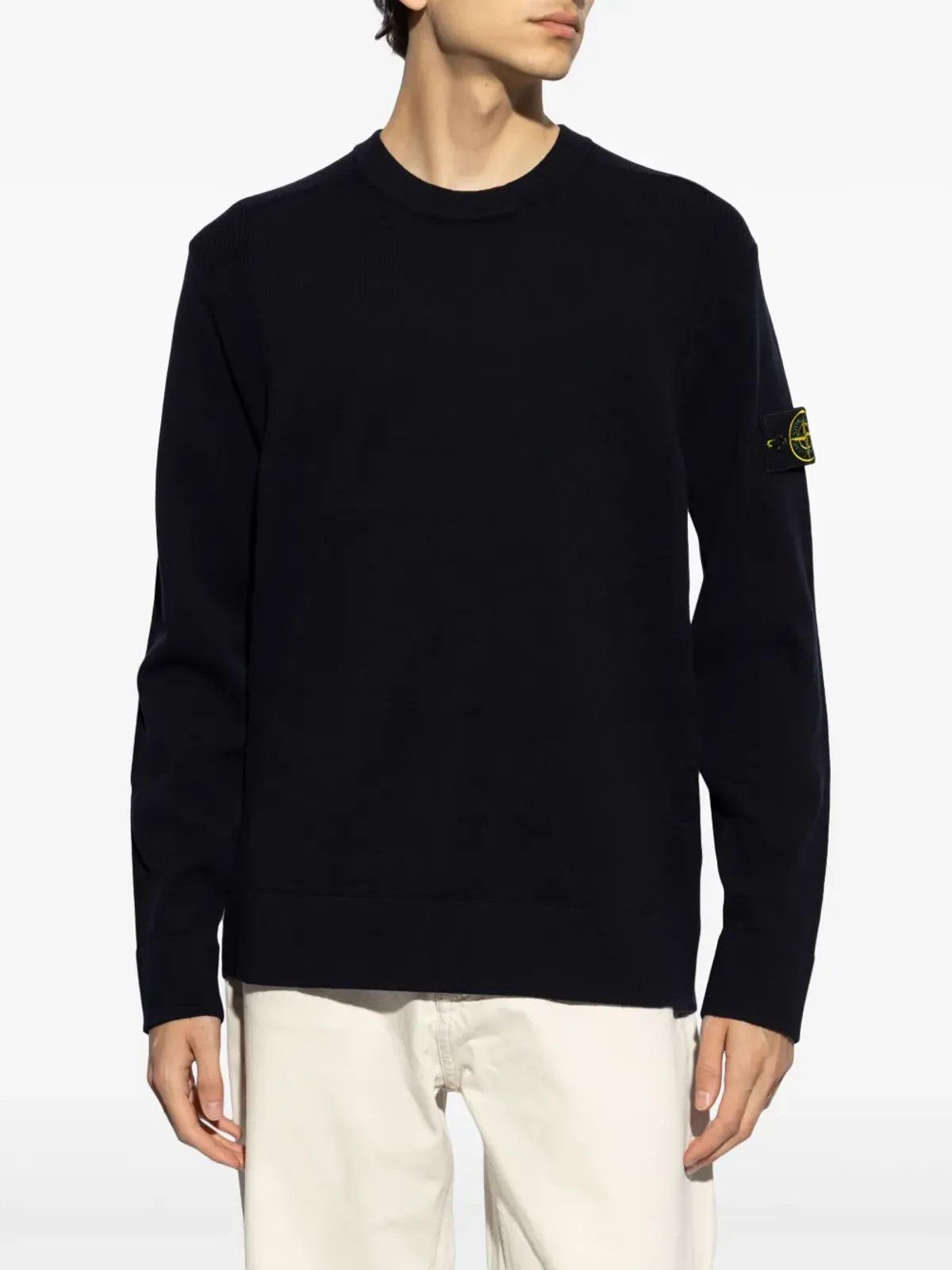 Stone Island コンパスモチーフ ウール スウェットシャツ - ブルー - 画像3