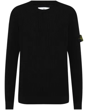 Stone Island Compassモチーフ ウール ジャンパー - ブラック - サムネイル1