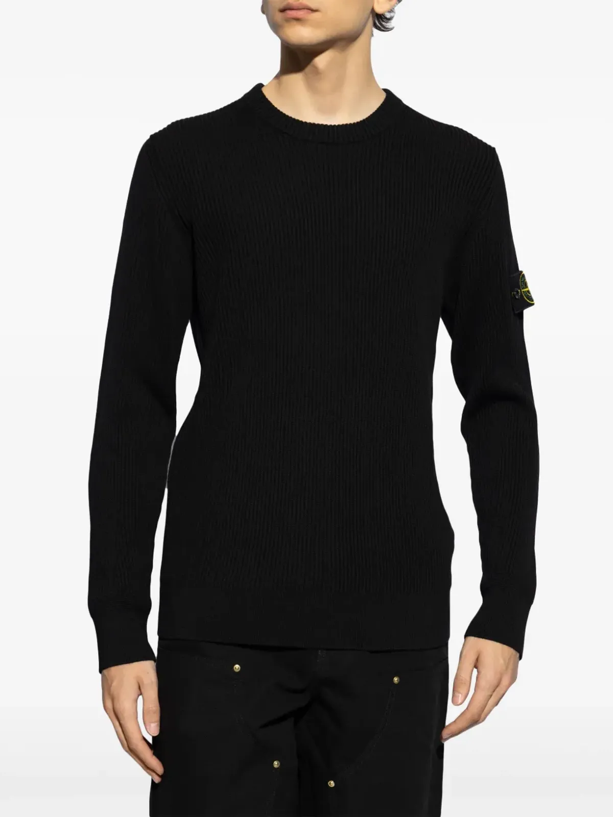 Stone Island Compassモチーフ ウール ジャンパー - ブラック - 画像3