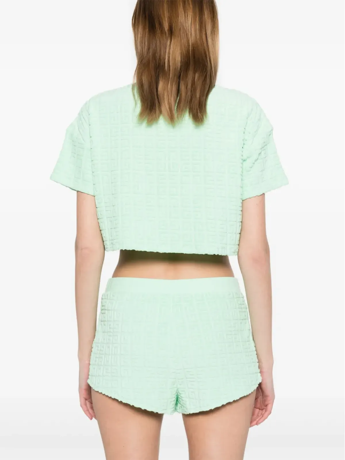 Givenchy 4Gモチーフ クロップドTシャツ - グリーン - 画像4