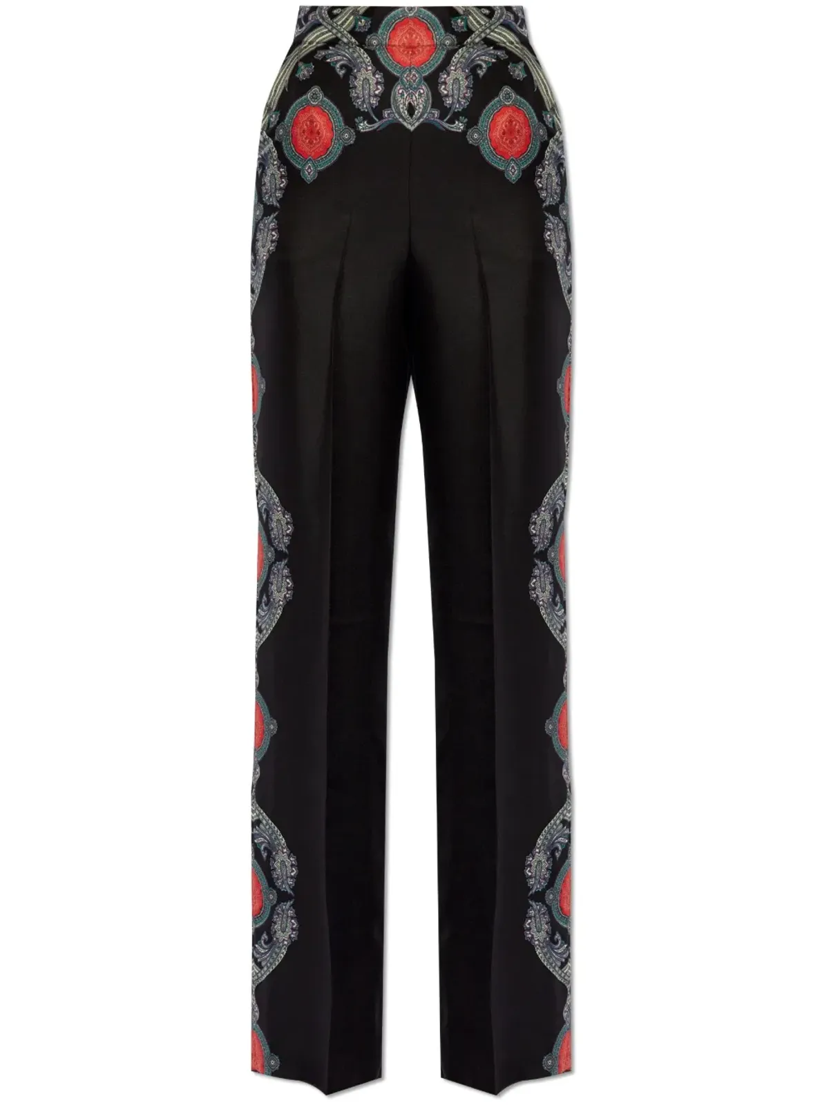 ETRO ペイズリープリント フレア シルクパンツ - 画像1
