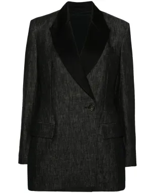 Brunello Cucinelli ダブルブレスト デニム ブレザー - サムネイル1