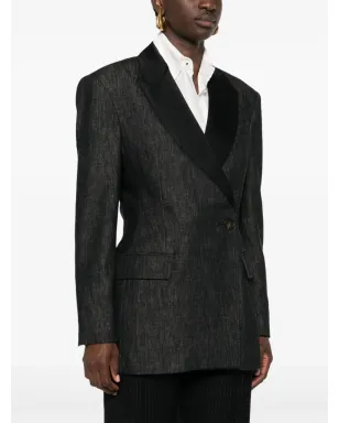 Brunello Cucinelli ダブルブレスト デニム ブレザー - サムネイル3