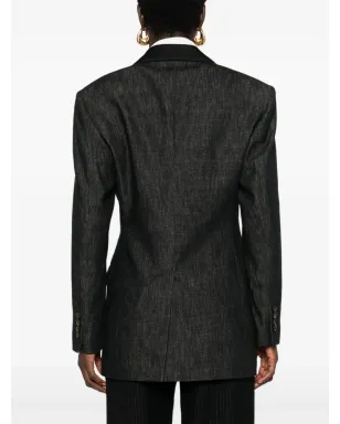 Brunello Cucinelli ダブルブレスト デニム ブレザー - サムネイル4