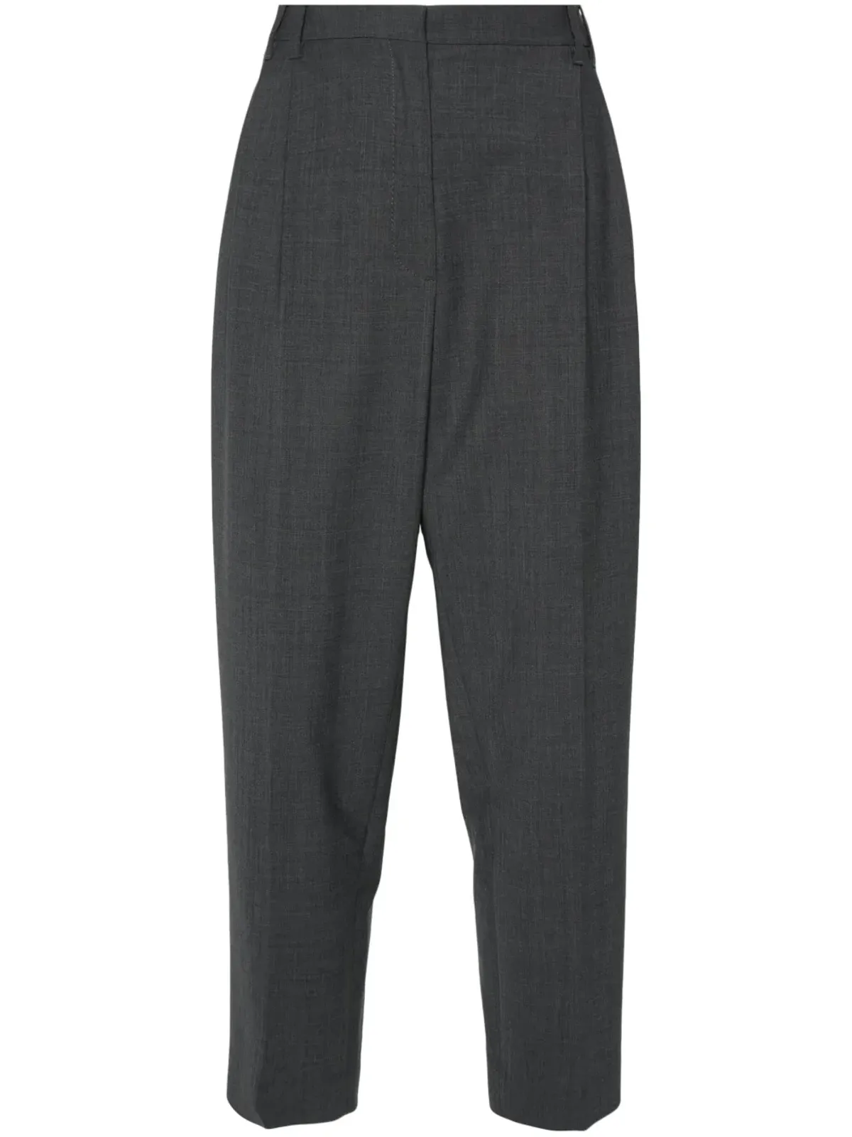Brunello Cucinelli プリーツディテールパンツ グレー - 画像1
