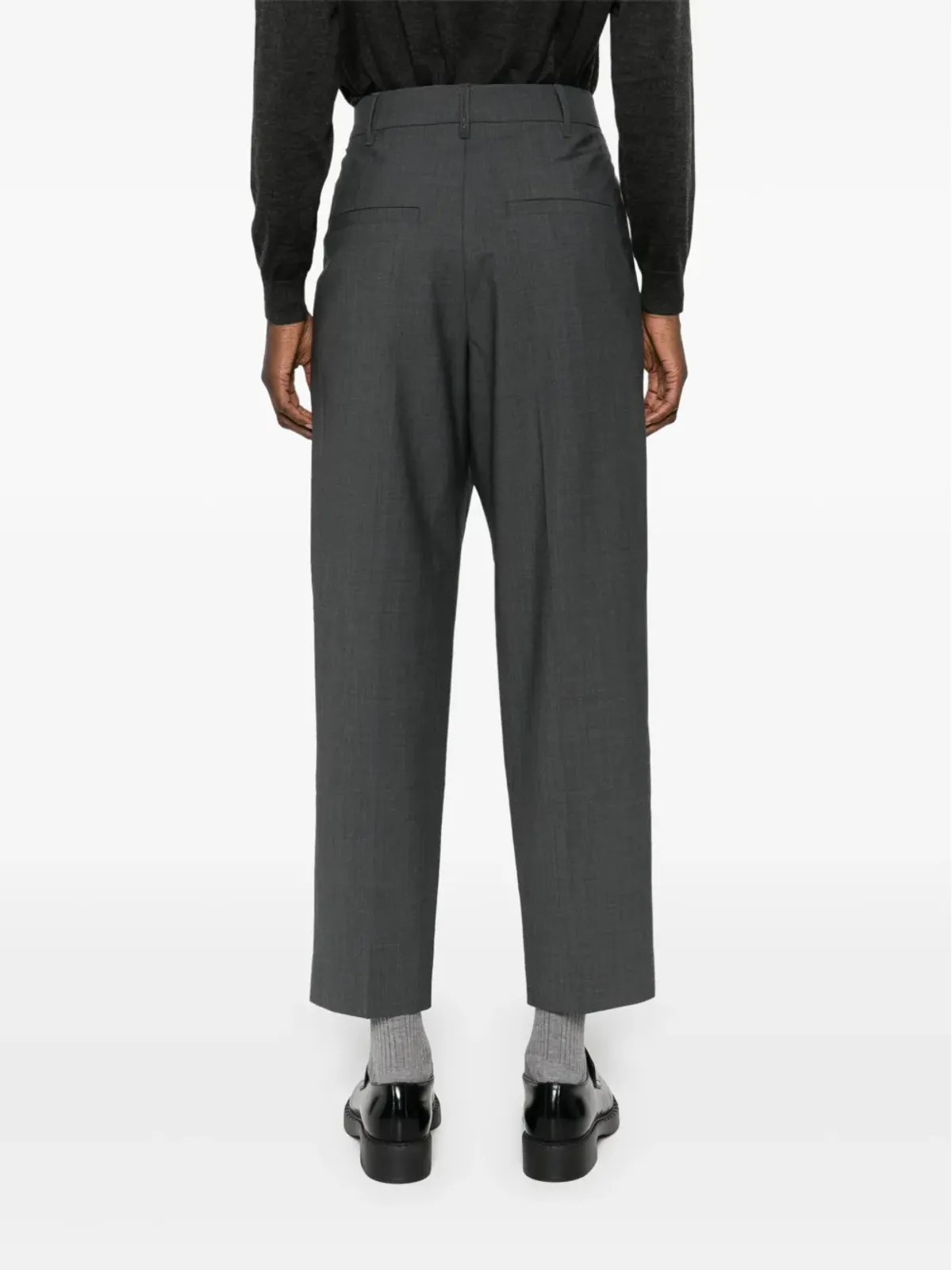 Brunello Cucinelli プリーツディテールパンツ グレー - 画像4