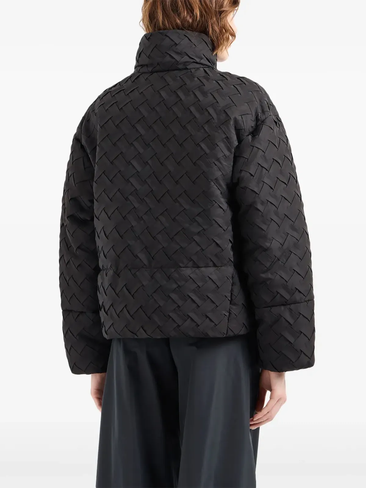 Emporio Armani バスケット編み ハイネック ジャケット - 画像3