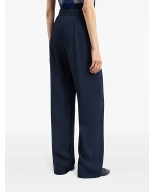 Emporio Armani ハイウエスト細リブパンツ - ブルー - サムネイル3