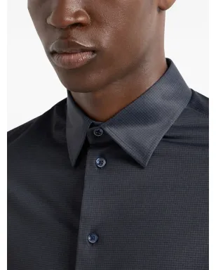 Emporio Armani サテン仕上げシャツ - ブラック - サムネイル4