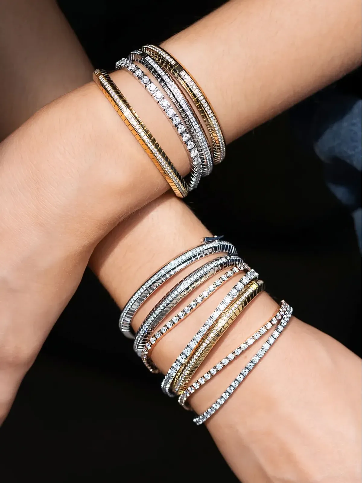 LOEV 18K white gold Eternity diamond bracelet - Grey - 画像4