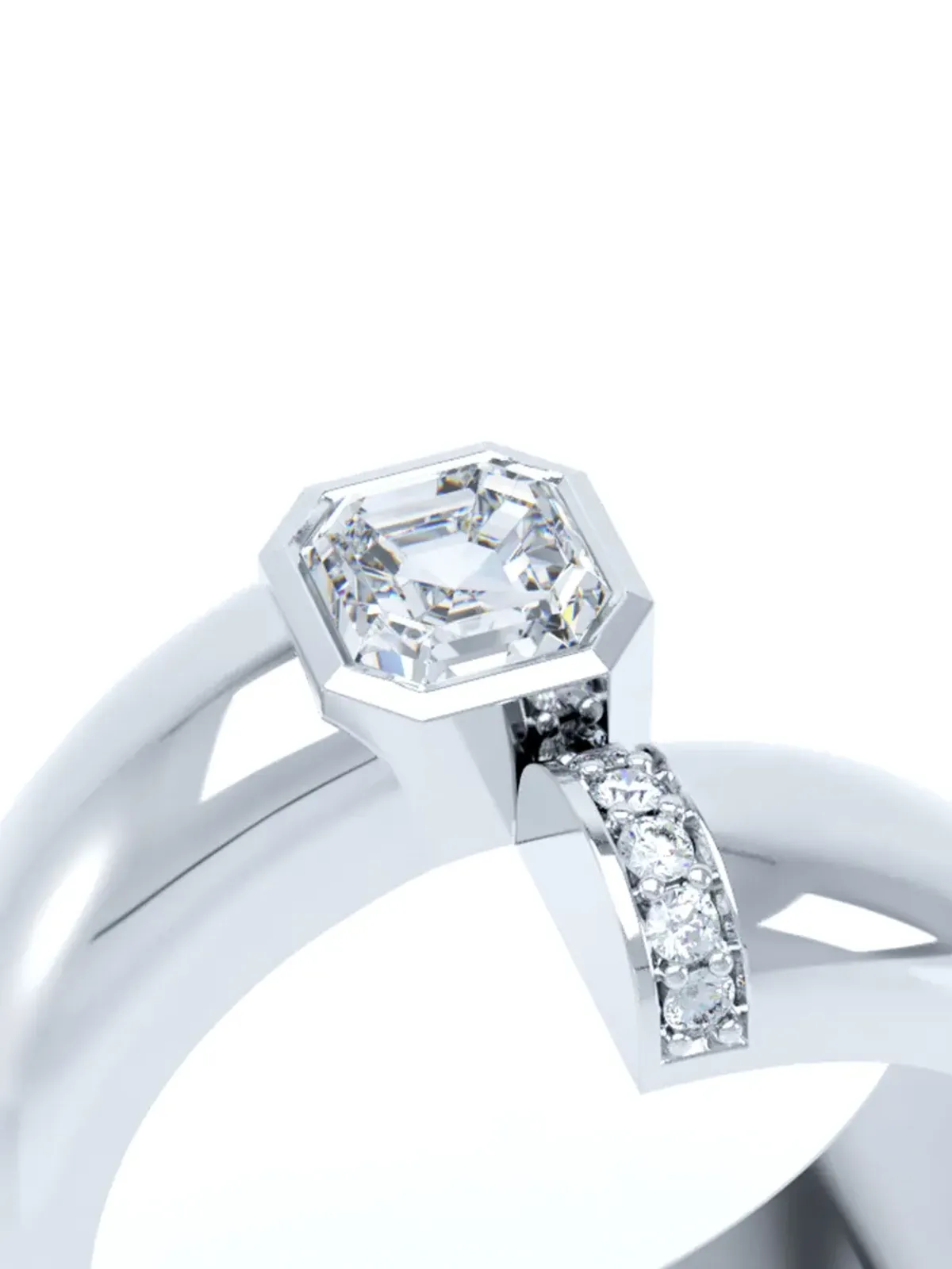 LOEV 18kt recycled white gold トワエモア ダイヤモンドリング - 画像2