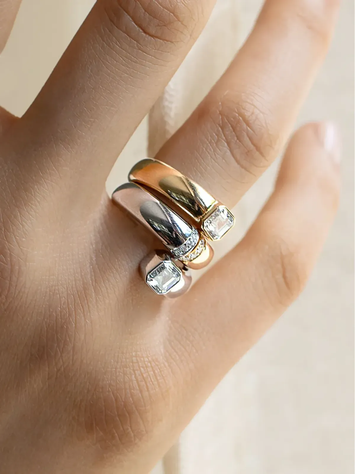 LOEV 18kt recycled white gold トワエモア ダイヤモンドリング - 画像4